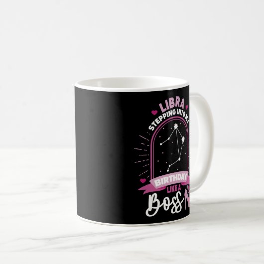 Mug Symbole de naissance de Libra Stepg en astrologie (Devant droit)