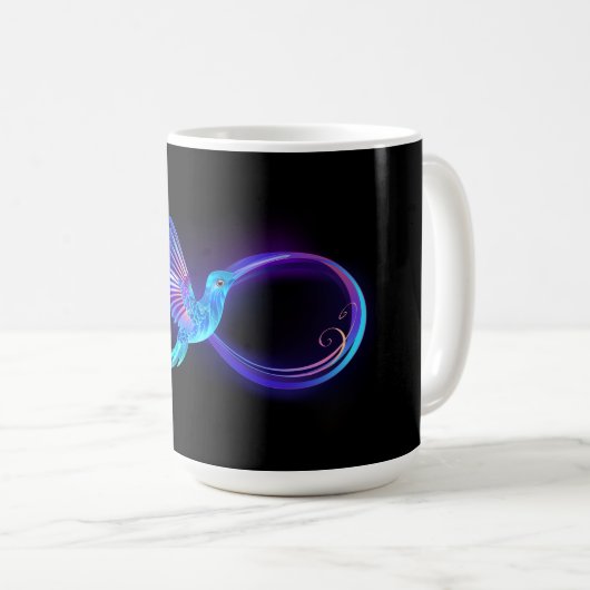 Mug Symbole de Neon Infinity par Glowing Hummingbird (Devant droit)