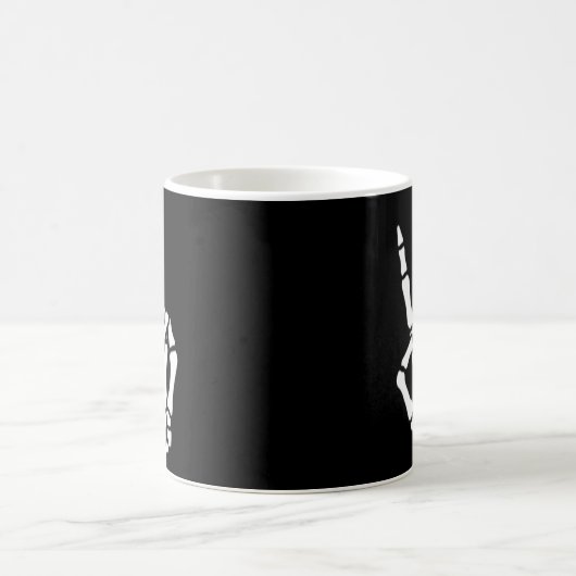 Mug SYMBOLE DE PAIX À MAIN Squelette Pour Ou (Centre)