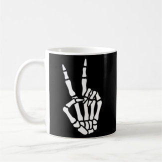 Mug SYMBOLE DE PAIX À MAIN Squelette Pour Ou