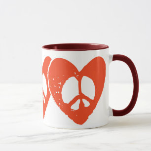 Mug Symbole de paix du Coeur rouge