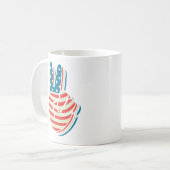 Mug SYMBOLE DE PAIX DU Drapeau Américain 4 juillet (Devant gauche)