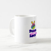 Mug Symbole de paix et d'amour Arc-en-ciel (Devant gauche)