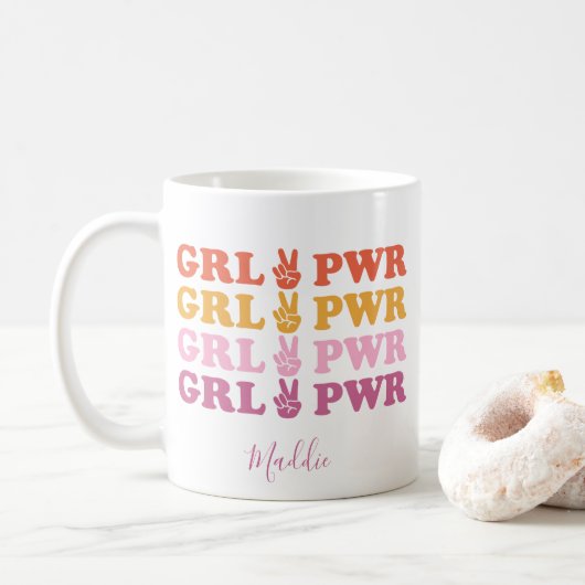MUG SYMBOLE DE PAIX FILLE (Avec donut)