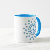 Mug Symbole de paix Fleurs (Devant droit)