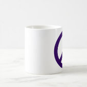 Mug Symbole de paix violet foncé (Centre)