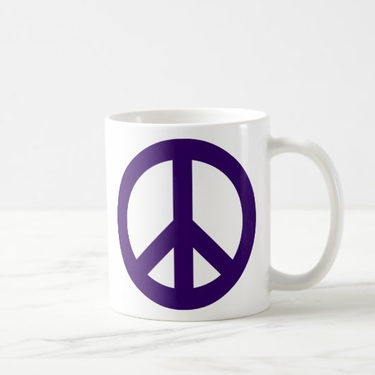 Mug Symbole de paix violet foncé (Droite)