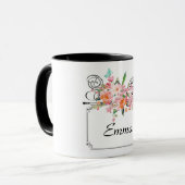 Mug Symbole de penderie à fleurs victorienne Bouquet v (Devant gauche)