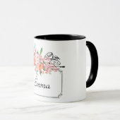 Mug Symbole de penderie à fleurs victorienne Bouquet v (Devant droit)