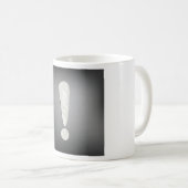 Mug Symbole de point d'exclamation grunge industriel (Devant droit)