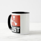 MUG SYMBOLE DE POINTE ÉVITÉ SUR L'OMBRE ROUGE (Devant gauche)