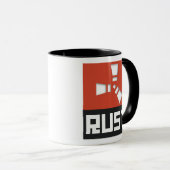MUG SYMBOLE DE POINTE ÉVITÉ SUR L'OMBRE ROUGE (Devant droit)