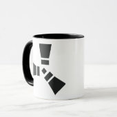 Mug SYMBOLE DE POINTE Noir en clair (Devant gauche)