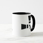 Mug SYMBOLE DE POINTE Noir en clair (Devant droit)