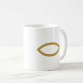 Mug Symbole de poisson d'or chrétien (Devant droit)
