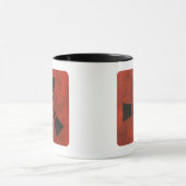 Mug SYMBOLE DE POUSSIÈRE Noir sur Rouge sec (Centre)