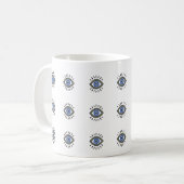 Mug Symbole de protection contre les yeux mal, oeil bl (Devant gauche)