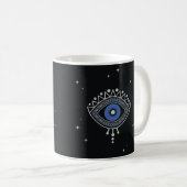 Mug Symbole de protection oculaire bleu bonne chance (Devant droit)