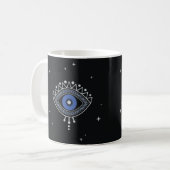 Mug Symbole de protection oculaire bleu bonne chance (Devant gauche)