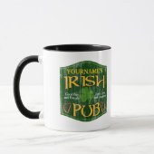 Mug Symbole de pub irlandais personnalisé (Gauche)