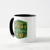 Mug Symbole de pub irlandais personnalisé (Devant gauche)