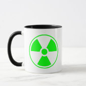 Mug Symbole de rayonnement radioactif nucléaire en ver (Gauche)