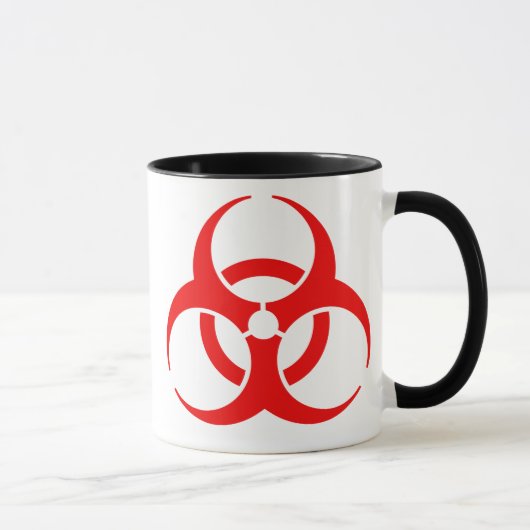 Mug Symbole de risque biologique rouge (Droite)