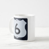 MUG SYMBOLE DE ROUTE US 6 (Devant gauche)