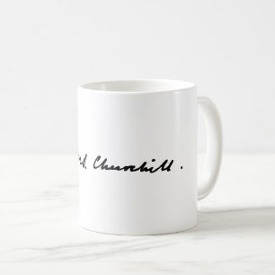 Mug symbole de signature autographe de Winston Churchi