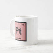 Mug Symbole de tableau périodique de la chimie du plat (Devant gauche)