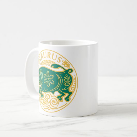 Mug Symbole de Taurus du Zodiaque (Devant gauche)