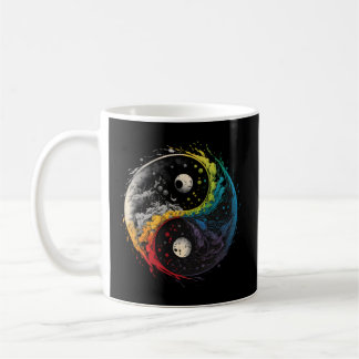 Mug Symbole de Yin Yang Taoïsme coloré sur Zen Taijitu