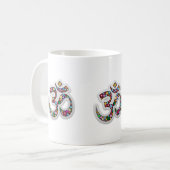 Mug Symbole de yoga d'Aum Namaste d'ohm de l'OM (Devant gauche)