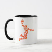Mug Symbole des cerceaux de basket-ball (Gauche)