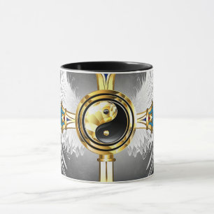 Mug SYMBOLE DEVINE YIN Yang EN OR égyptien