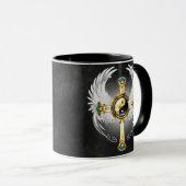 Mug SYMBOLE DEVINE YIN Yang OR Égyptien (Devant droit)