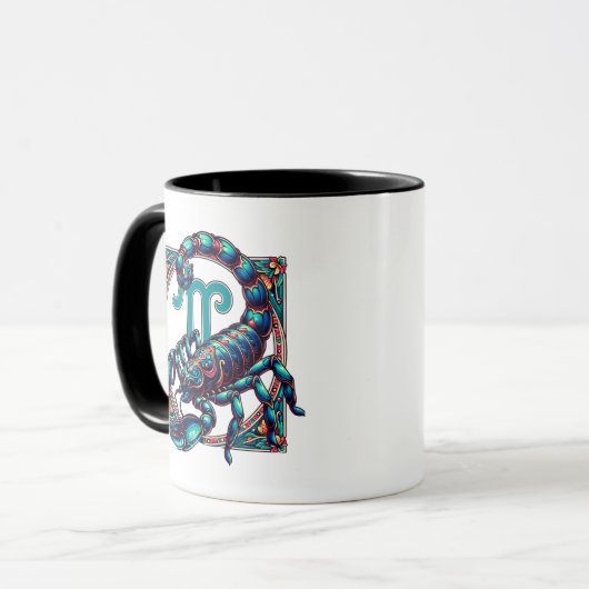Mug Symbole d'horoscope de Scorpio (Devant gauche)
