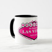 Mug SYMBOLE DIACRITIQUE VIOLON DE Las Vegas ROSE BOUGI (Devant gauche)