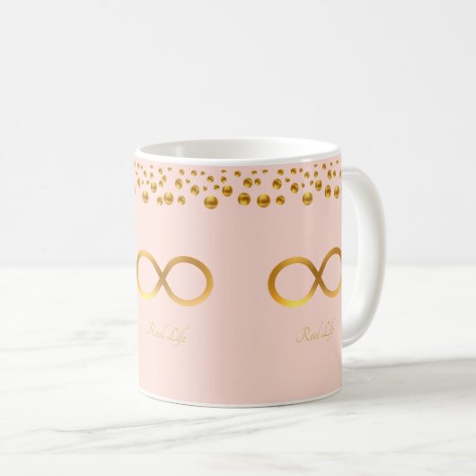 Mug Symbole d'infini doré (Devant droit)