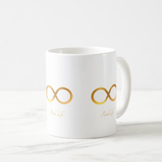 Mug Symbole d'infini doré (Devant droit)