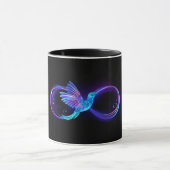 Mug Symbole d'infini néon avec colibri brillant (Centre)