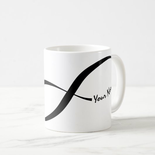 Mug Symbole d'infinité de nom personnalisé (Devant droit)