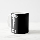 Mug Symbole Docteur En Thérapie Physique Dpt Caduceus (Devant gauche)
