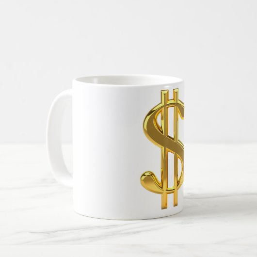 Mug Symbole dollar d'or (Devant gauche)