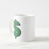 Mug Symbole Dollar Vert (Devant gauche)