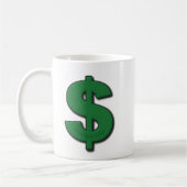Mug Symbole Dollar Vert (Gauche)