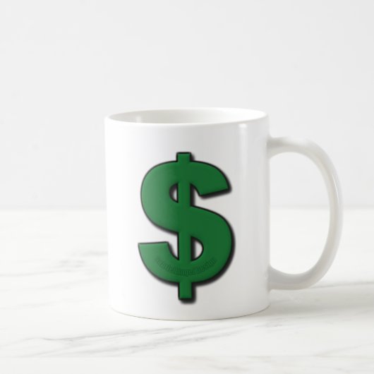 Mug Symbole Dollar Vert (Droite)