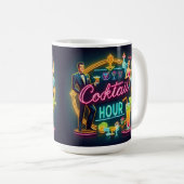 Mug Symbole du néon du milieu du siècle Cocktail Hour (Devant droit)
