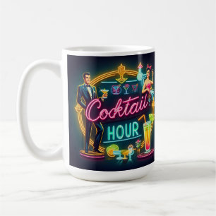 Mug Symbole du néon du milieu du siècle Cocktail Hour
