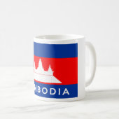 Mug symbole du pays du cambodge nom (Devant droit)